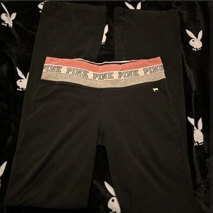 Y2K PINK LOW RISE FLARED LEGGINGS